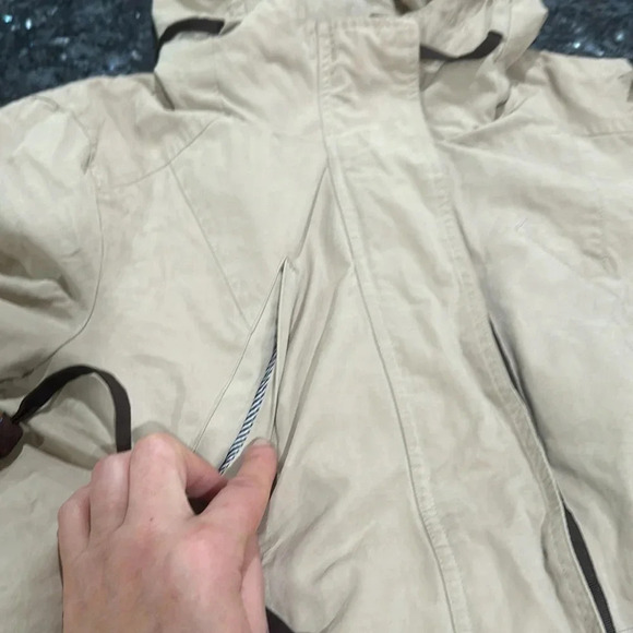 Zara  Basic Khaki Minimalist Preppy Coastal Classic Safari Utility Hooded Coat - Picture 13 of 14